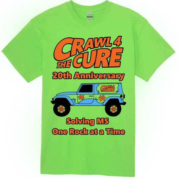 Lime Crawl 4 the Cure Mystery Machine Jeep Cartoon T-Shirt
