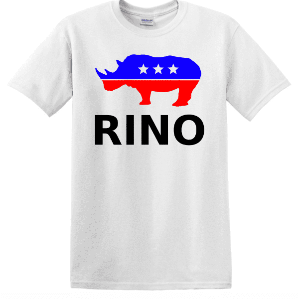 White RINO Republican In Name Only T-Shirt