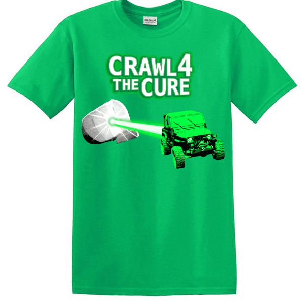 Crawl 4 the Cure 2024 Green Lantern Themed Jeep Green T-Shirt