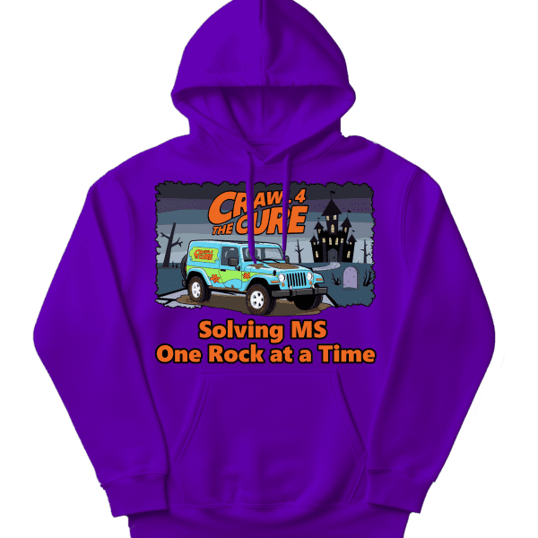 Crawl 4 the Cure 2025 Scooby-Doo Solving MS Jeep Purple Hoodie