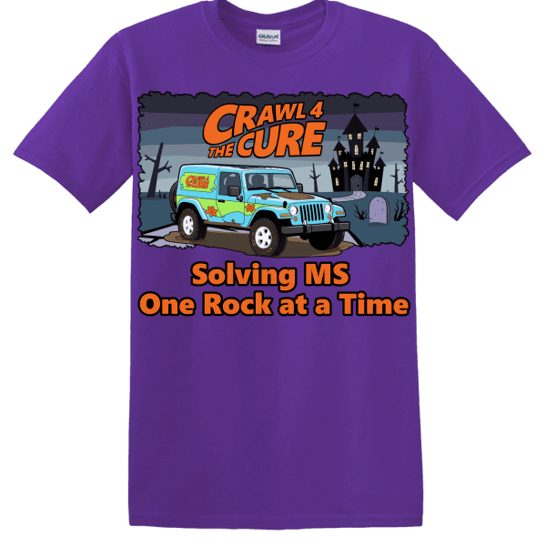 Crawl 4 the Cure 2025 Scooby-Doo Solving MS Jeep Purple T-Shirt