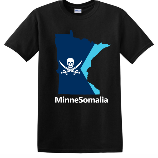 Black Minnesota MinneSomalia T-Shirt